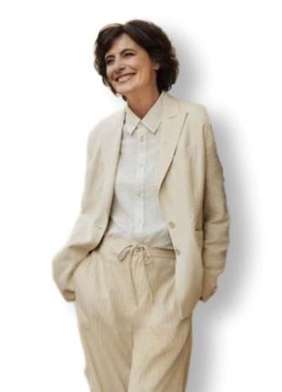 Блейзер жакет лен ines de la fressange for uniqlo лляний жакет
