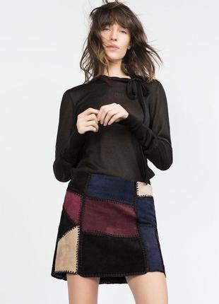Zara юбка, замшевая, юбка, мини