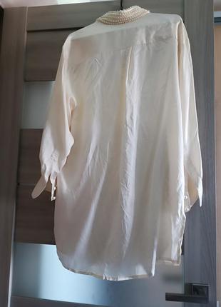 Шовкова коротка сукня блуза, 100% шовк6 фото
