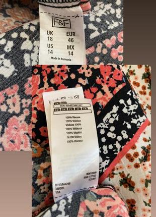 Сукня в квітковий принт з натуральної тканини від f&f10 фото