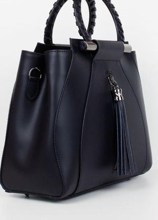 Кожаная каркасная женская сумка италия3 фото