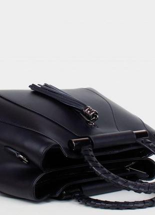 Кожаная каркасная женская сумка италия5 фото