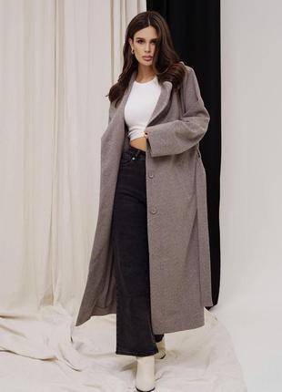Кашемірове пальто з поясом