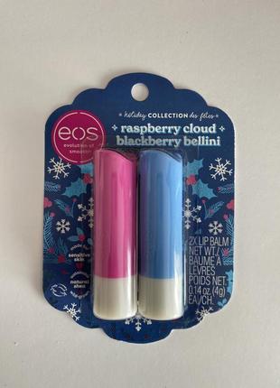 Набір eos raspberry cloud & blackberry bellini 2-pack lip balm1 фото