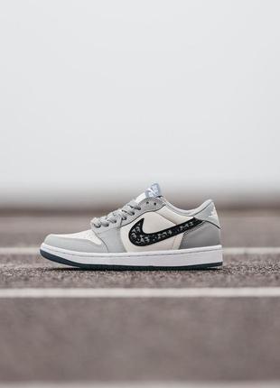 Женские кроссовки nike air jordan 1  grey white 37-38-401 фото