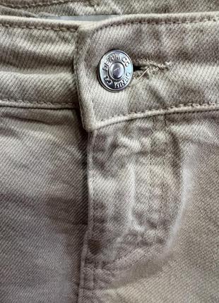Спідниця джинсова беж із необробленим краєм5 фото