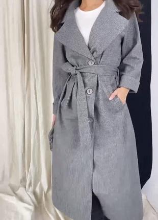 Кашемировое пальто с принтом5 фото
