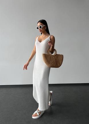 Вязаний сарафан сукня