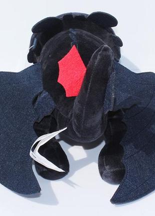 М'яка плюшева іграшка беззубик — як приборкати дракона — чорний 23 см3 фото