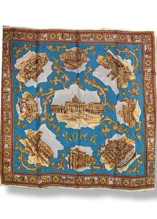 Платок винтаж коллекционный сувенирный рим roma