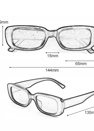 Окуляри окуляри uv400 вінтажні в стилі 90-х тренд чорні сонцезахисні нові9 фото