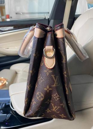 Сумка жіноча з довгим ремінцем коричнева, бежева (сумочка)4 фото