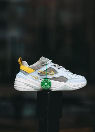 Женские кроссовки nike m2k tekno blue yellow 36-37-39-404 фото