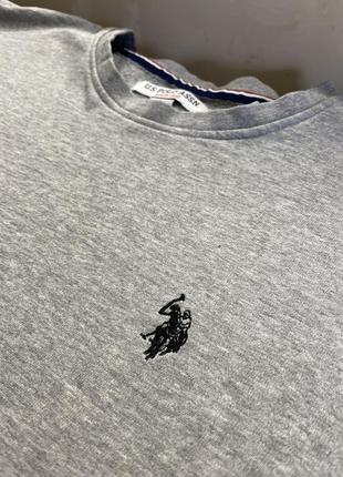 Сіра толстовка на флісі u.s. polo assn.6 фото