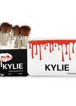 Набор профессиональный кисти для макияжа kylie jenner make-up brush set 12 шт2 фото