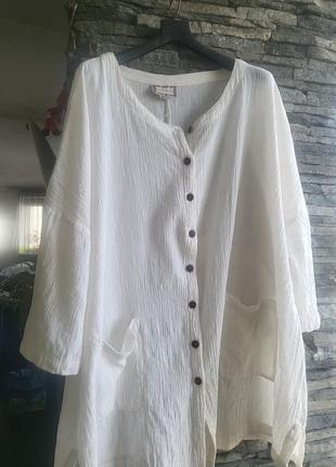 Легкая блуза накидка жакет с карманами