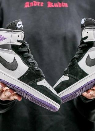 Кросівки air jordan retro 1 mid unition purple4 фото