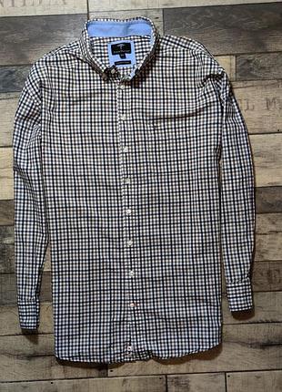Мужская брендовая хлопковая сорочка fynch hatton прямого силуэта размер 3xl