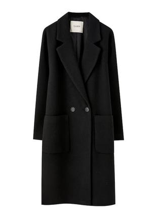 Шерсятне двубортне пальто zara