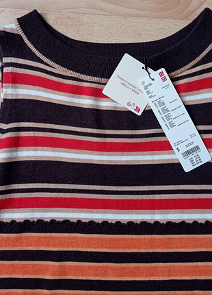 Marni uniqlo cтильний сарафан merino blend трикотажное полосатое платье без рукавов4 фото