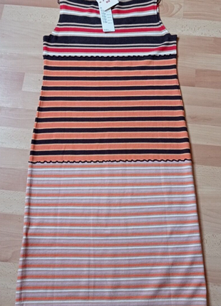 Marni uniqlo cтильний сарафан merino blend трикотажное полосатое платье без рукавов5 фото