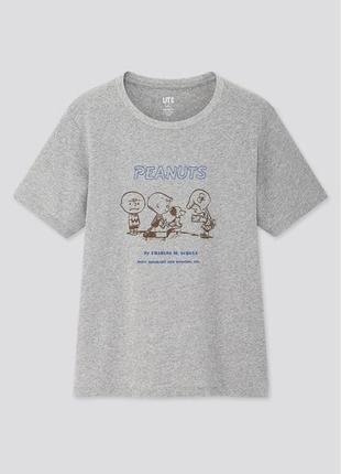 Базова футболка uniqlo snoopy колаборація peanuts1 фото