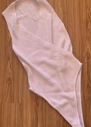 Женское белое вязаное боди жилетка asos1 фото