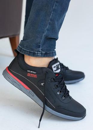 Стильні кросівки шкіряні чорні чоловічі (весна/осінь/демі/демісезонні) для чоловіків,зручні,комфортні,стильні1 фото