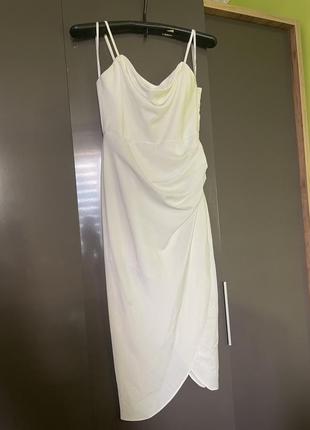 Платье коктельное белое1 фото