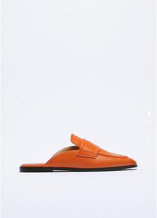 Шлепки оксфорди zara