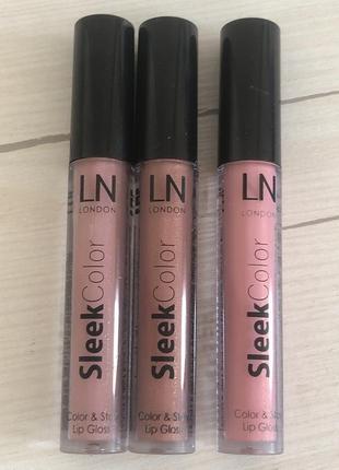 Блиск для губ ln professional sleek color з шиммером