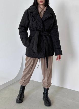 Демисезонное стеганое пальто куртка, куртка пиджак6 фото