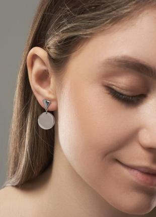 Серьги minimal серебряные 925°