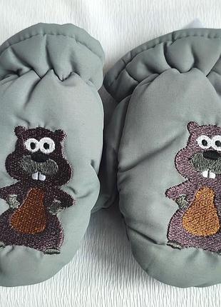 Варежки рукавицы детские зимние topomini