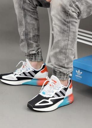 Кроссовки мужские adidas zx 2k boost, адидас зх 2к буст, разноцветные