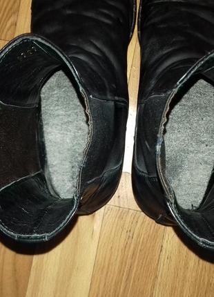 Кожаные мужские зимние ботинки3 фото