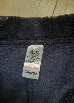 Штани домашні піжамні теплі george 4-5 років2 фото