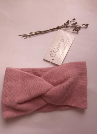 Пов'язка -чалма гортензия шерсть,акрил, ангора 20