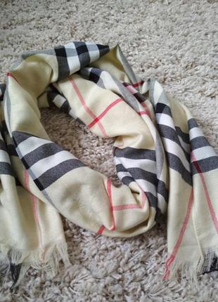 Шикарный кашемировый шарф палантин, burberry,4 фото