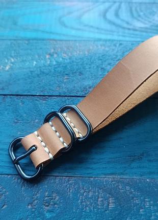 Ремінець для годинника з натуральної шкіри zulu strap4 фото