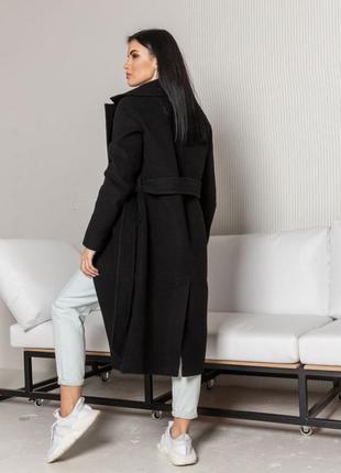 Элегантное женское демисезонное пальто черный размер 40, 42, 44, 46, 50, 522 фото