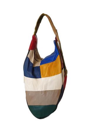 Рюкзак-сумка кожа яркий3 фото