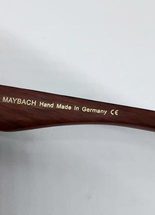 Maybach стильные мужские солнцезащитные очки коричневый градиент дужки деревянные9 фото