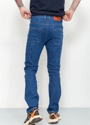 Актуальные однотонные мужские джинсы синего цвета синие классические мужские джинсы прямые мужские джинсы4 фото