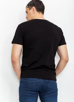 Актуальная трикотажная мужская футболка с тризубом черная мужская футболка с гербом хлопковая мужская футболка из хлопка мужская футболка из трикотажа5 фото