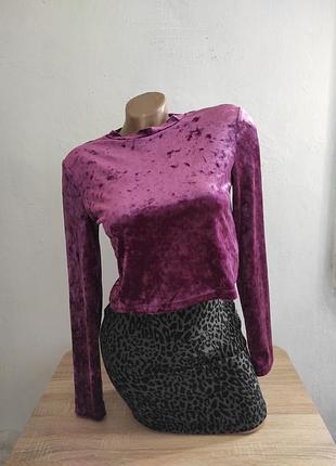 Бархатный кроп топ