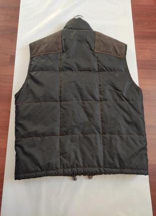 Комфортная винтажная мужская жилетка из натуральной кожи3 фото
