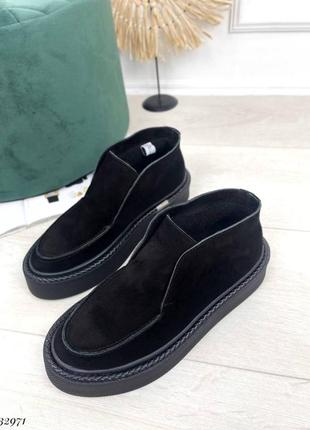 Слипоны высокие, натуральная кожа и замша!