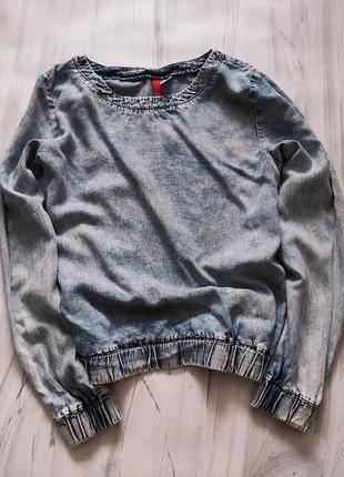 Женский легкий свитшот из тонкого джинса2 фото