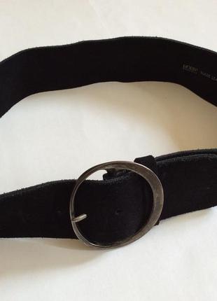 Ремінь hobbs оригінал італія натуральний замш шкіра широкий